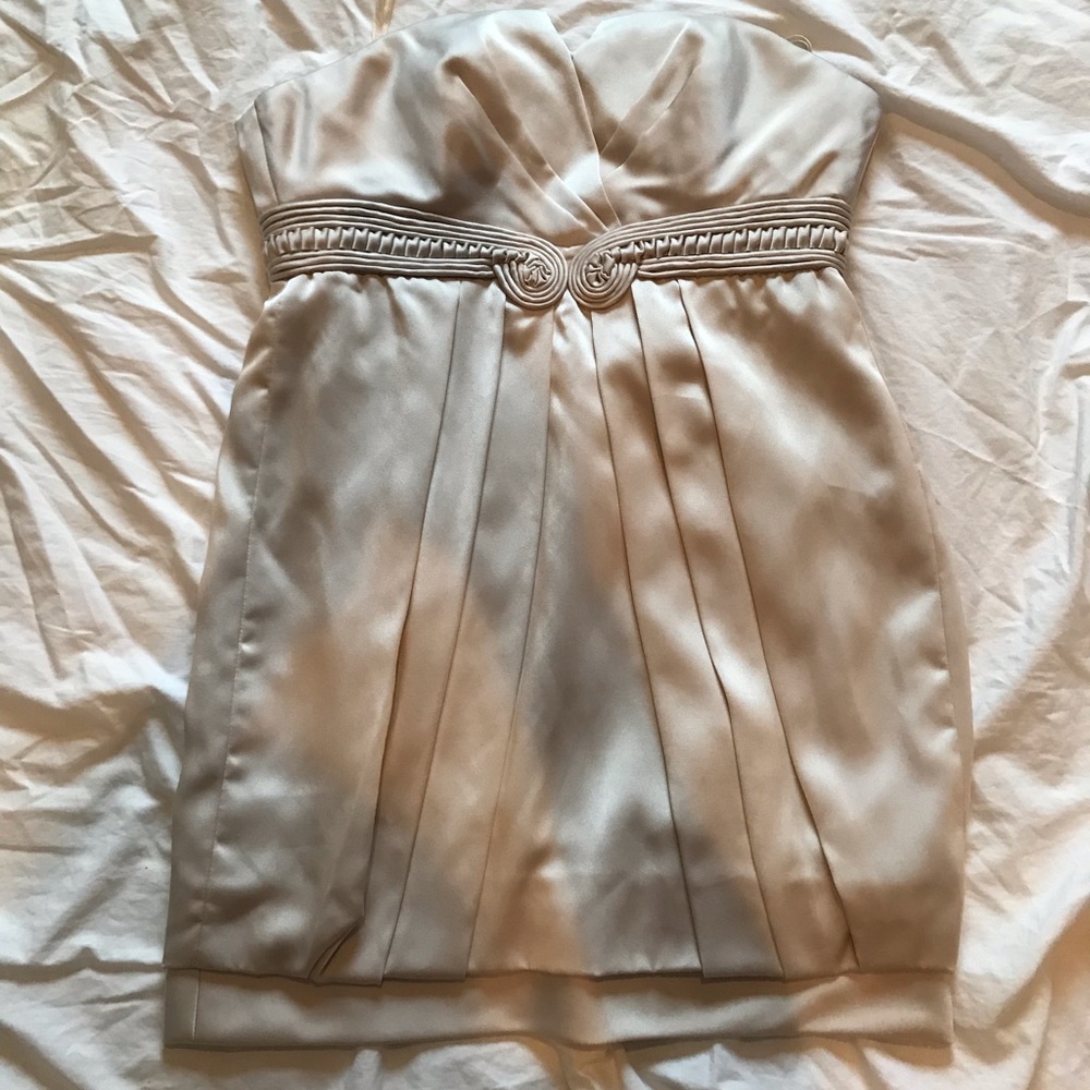 BCBG silver cocktail dress